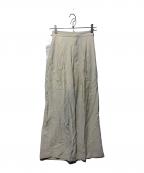 MEDITTERAメディタラ）の古着「MEDI SLEEVE BELT TUCK PANTS」｜アイボリー