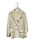 MEDITTERAメディタラ）の古着「MEDI LINE LACE DOUBLE JACKET」｜アイボリー