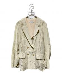 MEDITTERA（メディタラ）の古着「MEDI LINE LACE DOUBLE JACKET」｜アイボリー