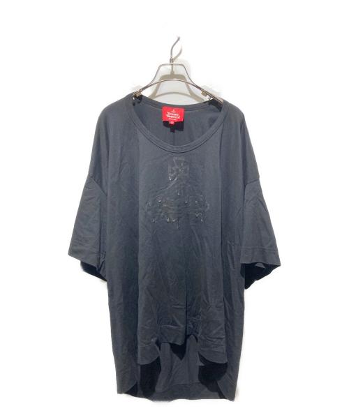 Vivienne Westwood（ヴィヴィアンウエストウッド）Vivienne Westwood (ヴィヴィアンウエストウッド) オーブプリントフラットオーバーサイズTシャツ ブラック サイズ:00の古着・服飾アイテム