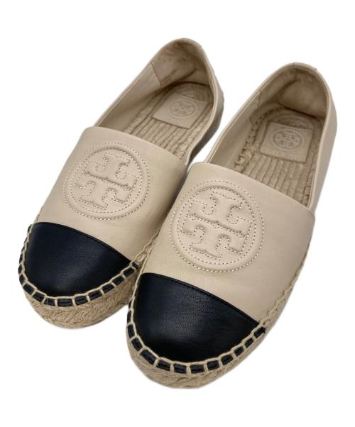 TORY BURCH（トリーバーチ）TORY BURCH (トリーバーチ) エスパドリーユスリッポン アイボリー サイズ:US6の古着・服飾アイテム