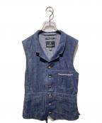 NIGEL CABOURNナイジェルケーボン）の古着「NOTCH LAPEL VEST」｜インディゴ