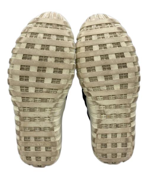 PRADA（プラダ）PRADA (プラダ) Rubber Slip-ons/バックルスニーカー ブラック×グレー×ブルー サイズ:6の古着・服飾アイテム
