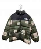 THE NORTH FACE×COMME des GARCONS JUNYA WATANABE MANザ ノース フェイス×コムデギャルソンジュンヤワタナベマン）の古着「Patchwork Nuptse Jacket」｜グリーン×ブラック