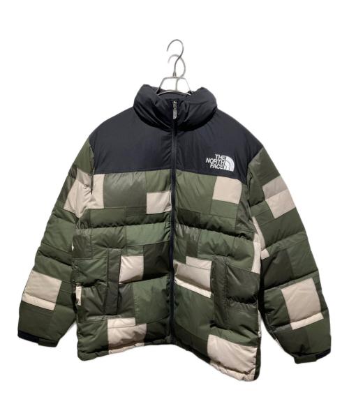 THE NORTH FACE（ザ ノース フェイス）THE NORTH FACE COMME des GARCONS JUNYA WATANABE MAN (コムデギャルソンジュンヤワタナベマン) Patchwork Nuptse Jacket グリーン×ブラック サイズ:Ｍ 未使用品の古着・服飾アイテム