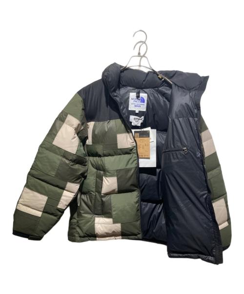 THE NORTH FACE（ザ ノース フェイス）THE NORTH FACE COMME des GARCONS JUNYA WATANABE MAN (コムデギャルソンジュンヤワタナベマン) Patchwork Nuptse Jacket グリーン×ブラック サイズ:Ｍ 未使用品の古着・服飾アイテム