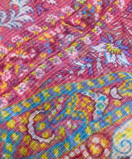 ETRO（エトロ）ETRO (エトロ) シルク ペイズリー柄スカーフ レッドの古着・服飾アイテム