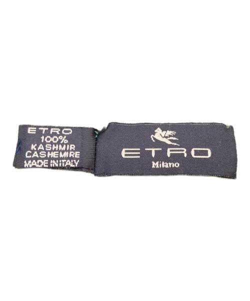 ETRO（エトロ）ETRO (エトロ) 総柄リバーシブルカシミヤマフラー グリーンの古着・服飾アイテム