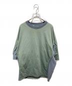 N.HOOLYWOODエヌ ハリウッド）の古着「CREW NECK HALF SLEEVE T-SHIRT」｜グリーン