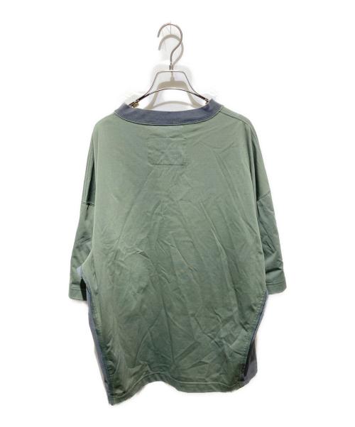 N.HOOLYWOOD（エヌ ハリウッド）N.HOOLYWOOD (エヌ ハリウッド) CREW NECK HALF SLEEVE T-SHIRT グリーン サイズ:36の古着・服飾アイテム