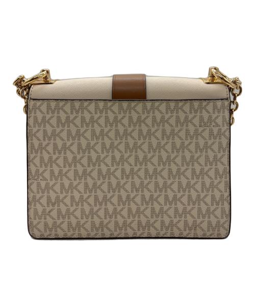MICHAEL KORS（マイケルコース）MICHAEL KORS (マイケルコース) ショルダーバッグ ブラウン×アイボリーの古着・服飾アイテム