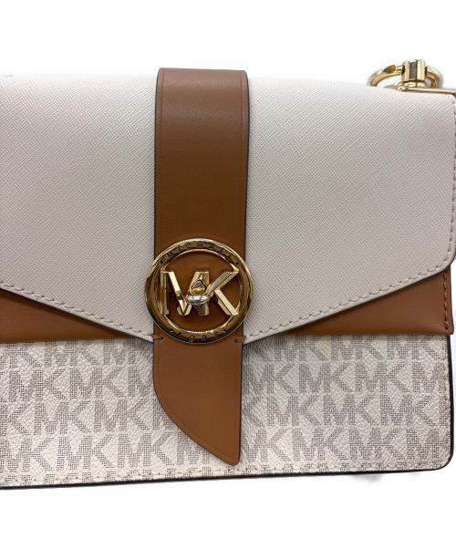 MICHAEL KORS（マイケルコース）MICHAEL KORS (マイケルコース) ショルダーバッグ ブラウン×アイボリーの古着・服飾アイテム