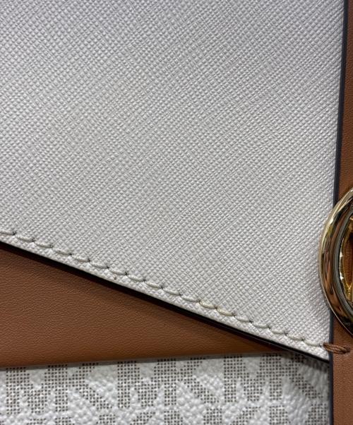 MICHAEL KORS（マイケルコース）MICHAEL KORS (マイケルコース) ショルダーバッグ ブラウン×アイボリーの古着・服飾アイテム