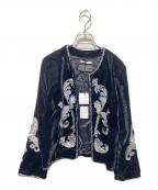 Couture d'adamクチュールドアダム）の古着「Velvet Embroidery JK」｜ブラック