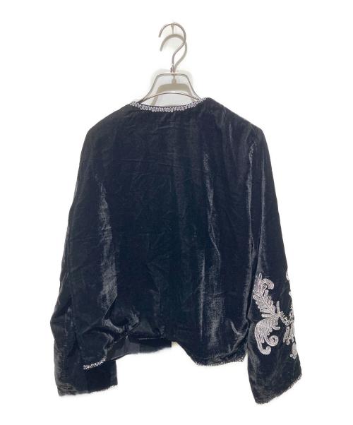Couture d'adam（クチュールドアダム）COUTURE D'ADAM (クチュールドアダム) Velvet Embroidery JK ブラック サイズ:38 未使用品の古着・服飾アイテム