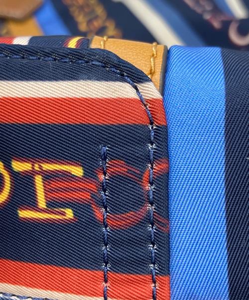 TORY BURCH（トリーバーチ）TORY BURCH (トリーバーチ) 総柄2WAYバッグ ネイビー×ブラウンの古着・服飾アイテム