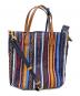 TORY BURCH（トリーバーチ）の古着「総柄2WAYバッグ」｜ネイビー×ブラウン