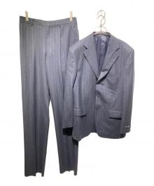 Aquascutum（アクアスキュータム）の古着「ストライプセットアップ」｜ネイビー