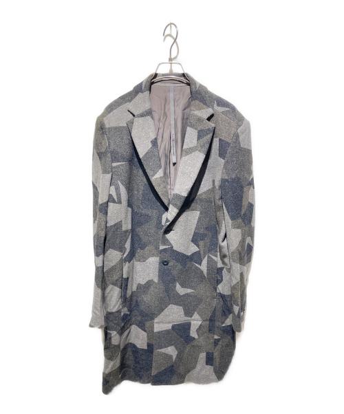 ATTACHMENT（アタッチメント）ATTACHMENT (アタッチメント) 総柄コート グレー×ブラック サイズ:1の古着・服飾アイテム