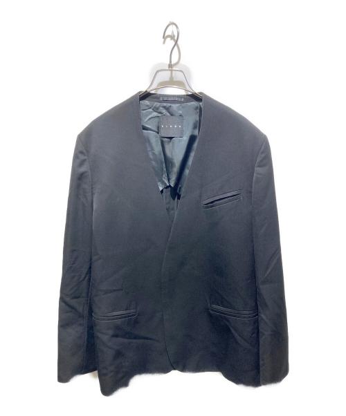 CINOH（チノ）CINOH (チノ) ノーカラージャケット ブラック サイズ:48の古着・服飾アイテム