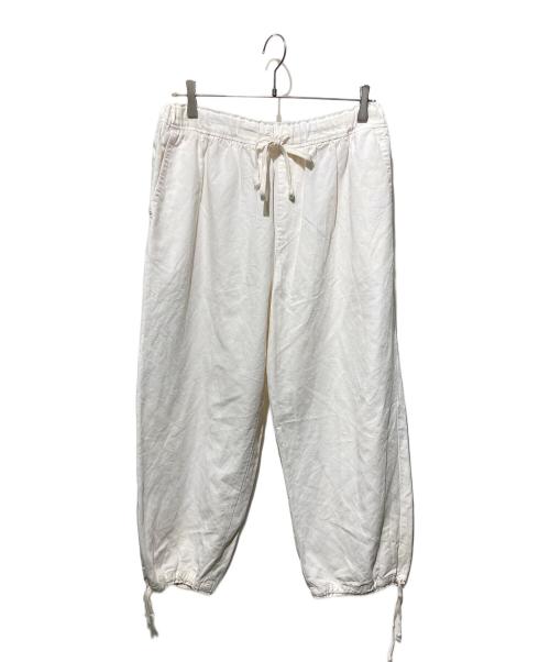nest Robe（ネストローブ）nest Robe (ネストローブ) コットンリネン石目 ドロストバルーンパンツ ホワイト サイズ:FREEの古着・服飾アイテム