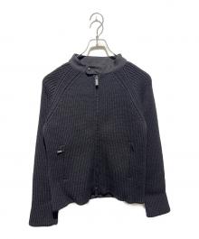 EMPORIO ARMANI（エンポリオ アルマーニ）の古着「ニットジャケット」｜ブラック