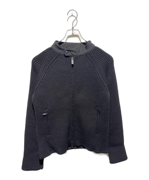 EMPORIO ARMANI（エンポリオ アルマーニ）EMPORIO ARMANI (エンポリオ アルマーニ) ニットジャケット ブラック サイズ:50の古着・服飾アイテム