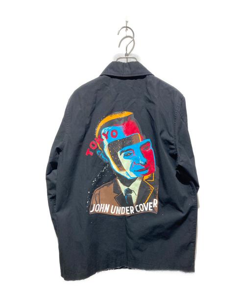 JohnUNDERCOVER（ジョンアンダーカバー）JohnUNDERCOVER (ジョンアンダーカバー) バックプリントコーチジャケット ブラック サイズ:1の古着・服飾アイテム