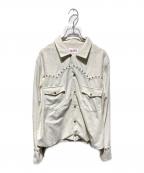 BADWAYバッドウェイ）の古着「Suede Western studs shirt」｜ベージュ