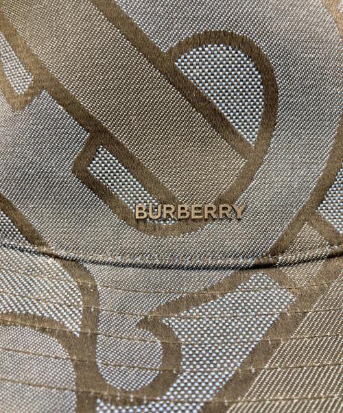 BURBERRY LONDON（バーバリーロンドン）BURBERRY LONDON (バーバリーロンドン) TBロゴ総柄ジャカード バケットハット ネイビー×ブラックの古着・服飾アイテム