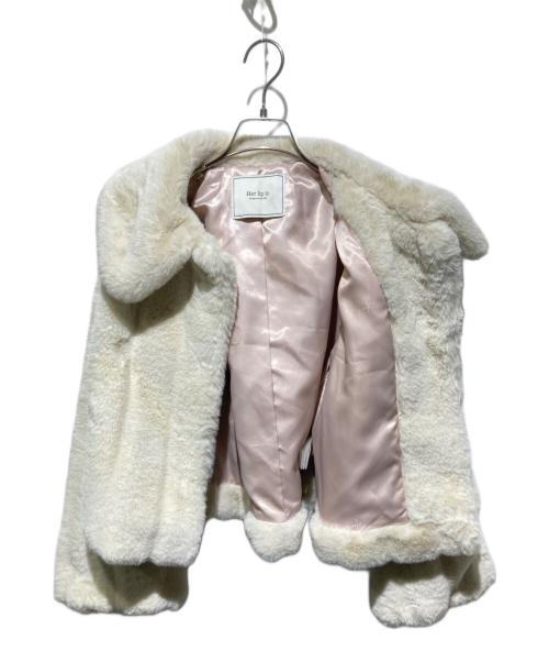 HER LIP TO（ハーリップトゥ）Her lip to (ハーリップトゥ) Winter Love Faux Fur Coat アイボリー サイズ:Ｍの古着・服飾アイテム