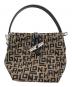 LONGCHAMP (ロンシャン) LGPロゴバケットバッグ ブラウン×ブラック：12000円