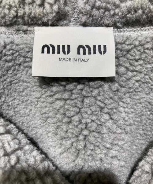 MIU MIU（ミュウミュウ）MIU MIU (ミュウミュウ) ウールフリース ジップパーカージャケット グレー サイズ:42の古着・服飾アイテム