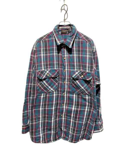 FIVE BROTHER（ファイブブラザー）FIVE BROTHER (ファイブブラザー) チェックネルシャツ グリーン×レッド サイズ:Ｌの古着・服飾アイテム