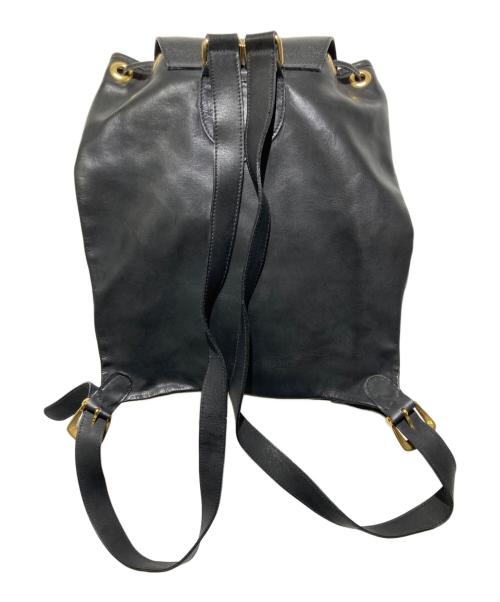 GIANNI VERSACE（ジャンニ・ヴェルサーチ）GIANNI VERSACE (ジャンニ・ヴェルサーチ) レザーリュック ブラックの古着・服飾アイテム