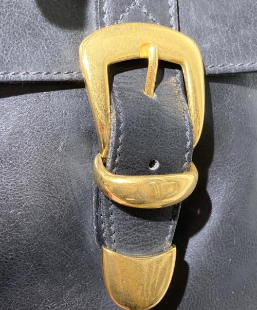 GIANNI VERSACE（ジャンニ・ヴェルサーチ）GIANNI VERSACE (ジャンニ・ヴェルサーチ) レザーリュック ブラックの古着・服飾アイテム