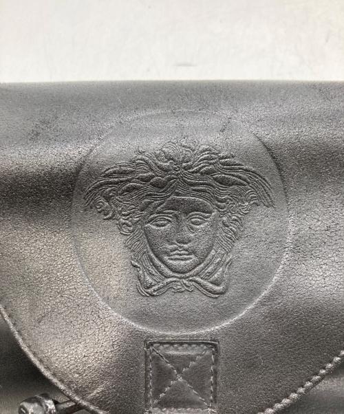 GIANNI VERSACE（ジャンニ・ヴェルサーチ）GIANNI VERSACE (ジャンニ・ヴェルサーチ) レザーリュック ブラックの古着・服飾アイテム