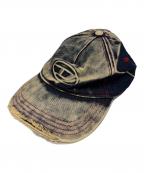 DIESELディーゼル）の古着「C-SEYMON/デニムキャップ」｜ネイビー×ベージュ