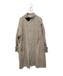ORCIVAL（オーシバル）の古着「千鳥格子ステンカラーコート」｜ブラウン