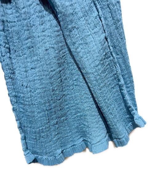 me ISSEY MIYAKE（ミーイッセイ ミヤケ）me ISSEY MIYAKE (ミーイッセイ ミヤケ) ワッシャープリーツパンツ ブルー サイズ:不明の古着・服飾アイテム
