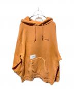 WTAPSダブルタップス）の古着「COLLEGE DESIGN HOODED」｜オレンジ
