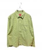SUPREMEシュプリーム）の古着「Warp Jacquard Logos Denim Shirt」｜グリーン