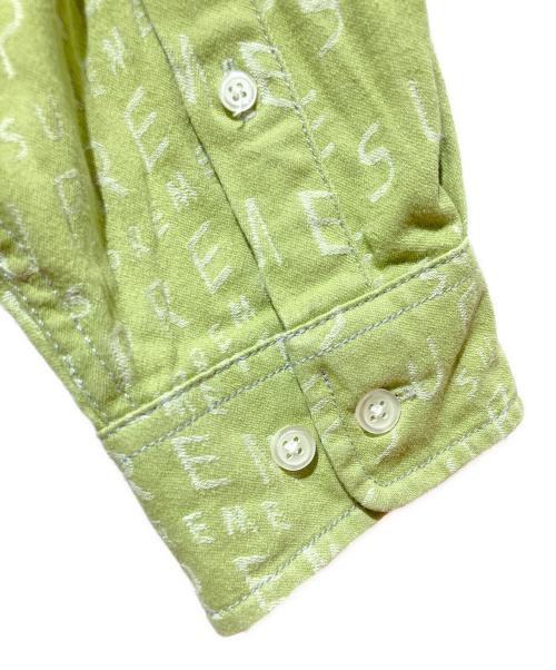 SUPREME（シュプリーム）Supreme (シュプリーム) Warp Jacquard Logos Denim Shirt グリーン サイズ:Ｓの古着・服飾アイテム