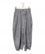 HARVESTYハーベスティー）の古着「STRIPES CIRCUS PANTS」｜ネイビー×ホワイト