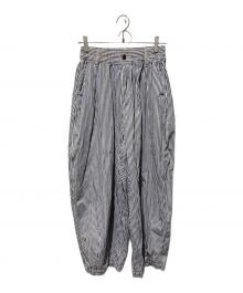 HARVESTY（ハーベスティー）の古着「STRIPES CIRCUS PANTS」｜ネイビー×ホワイト