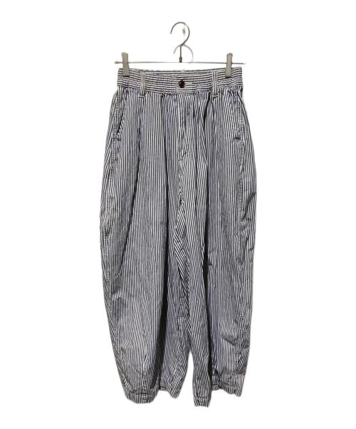 HARVESTY（ハーベスティー）HARVESTY (ハーベスティー) STRIPES CIRCUS PANTS ネイビー×ホワイト サイズ:2の古着・服飾アイテム