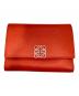 LOEWE（ロエベ）の古着「アナグラム バーティカル ウォレット スモール /3つ折り財布」｜オレンジ