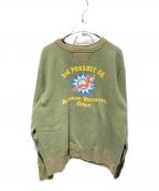 BUZZ RICKSON'Sバズリクソンズ）の古着「プリントスウェット」｜カーキ