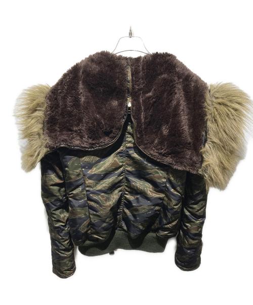 Hysteric Glamour（ヒステリックグラマー）Hysteric Glamour (ヒステリックグラマー) N2B ファー ダウンジャケット カーキ サイズ:FREEの古着・服飾アイテム