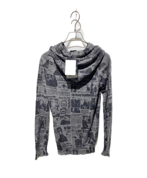 Hysteric Glamour（ヒステリックグラマー）Hysteric Glamour (ヒステリックグラマー) THE VELVET UNDERGROUNDニットパーカー ブラック サイズ:FREEの古着・服飾アイテム